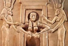 Temple Image of Birth from Ancient Egypt 