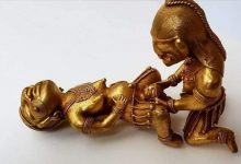 Quimbaya birth sculpture - La maternidad